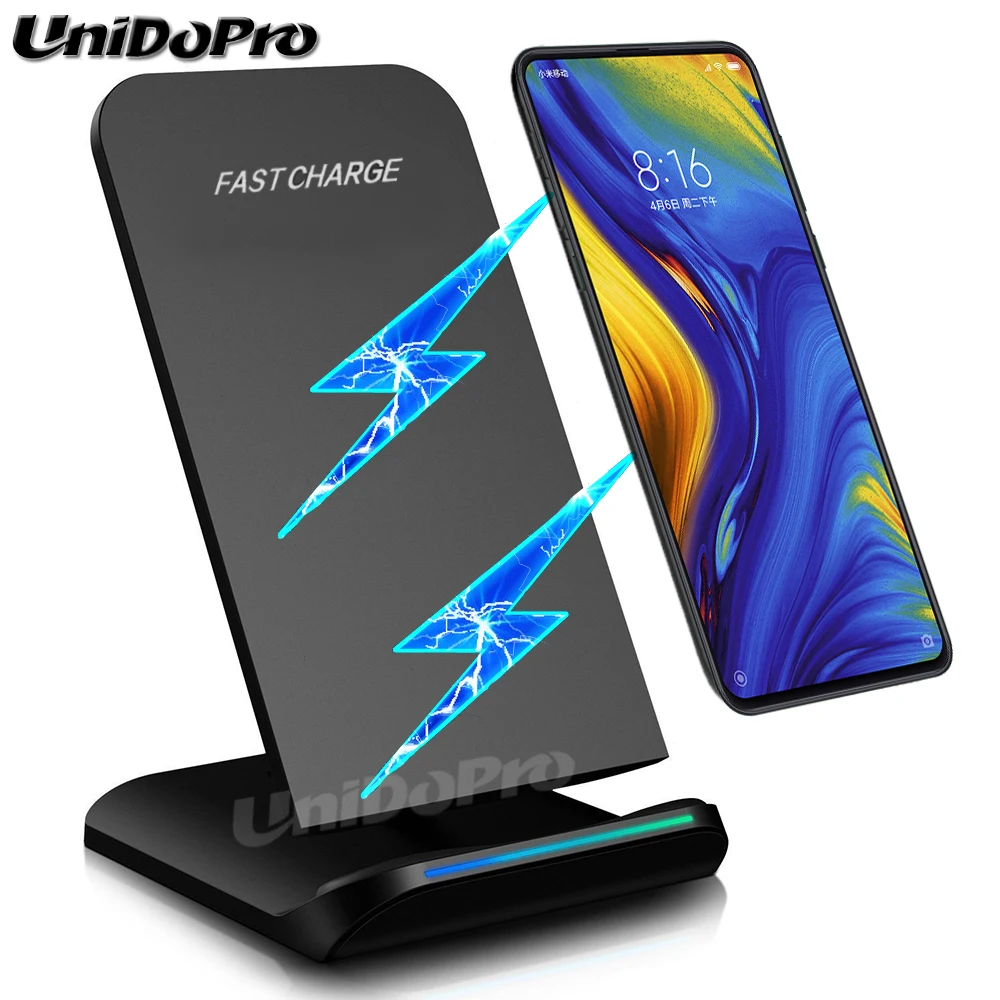 Беспроводное зарядное устройство для Xiaomi Mi 9 Mi9 Mix 3 Mix3 Qi Chargeur Индукционное Быстрое