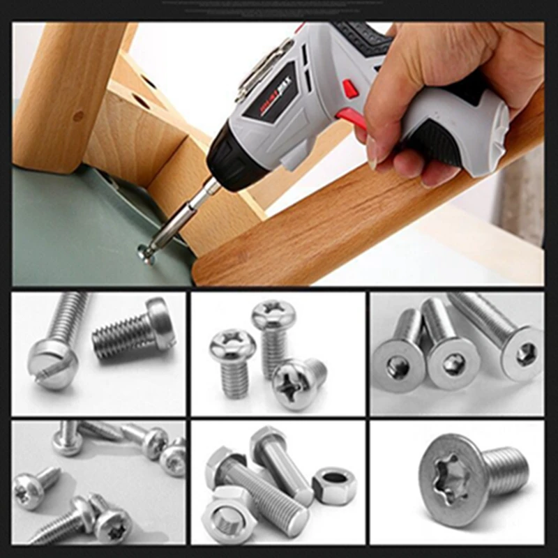 Cordless Screwdriver Electric Screwdriver Set Household DIY Tools Handheld Screwdrivers Rechargeable (7)