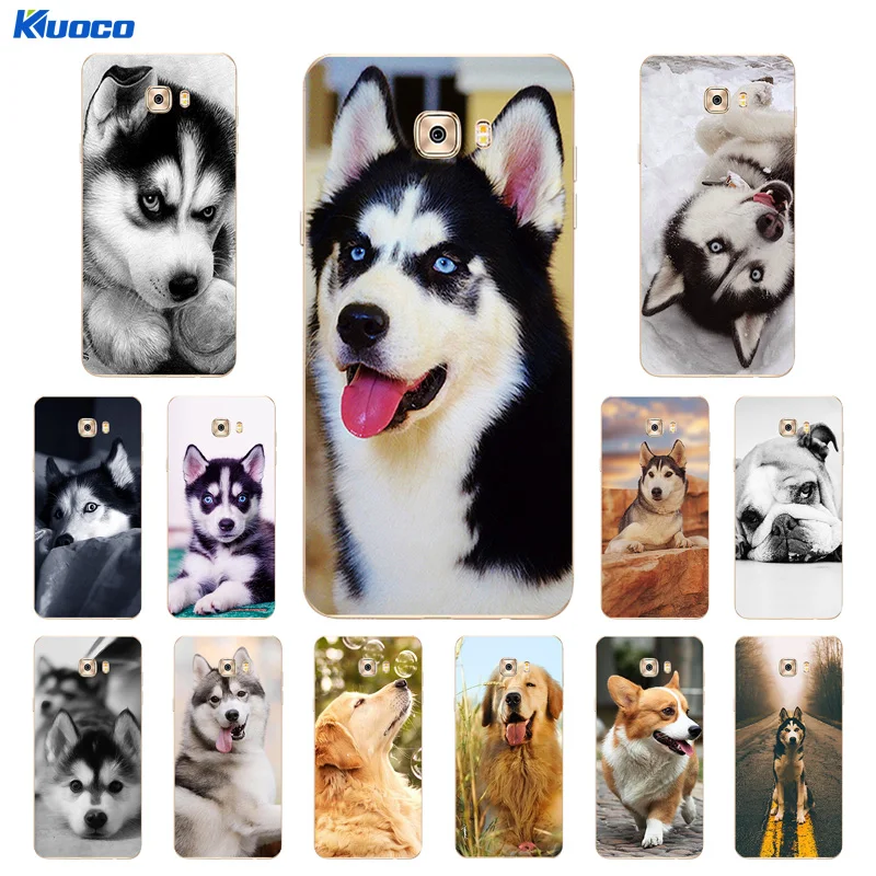 DIY Cases For Samsung Galaxy A7 2017 A7200 C7 / Pro Cover 2015 2016 A700 A710 Soft TPU Pets Dogs Printing Coque |