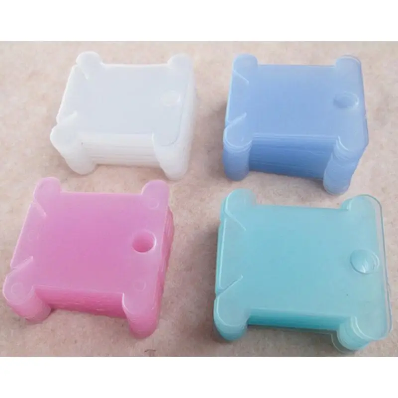 

Sewing Accessory 100pcs/bag Plastic Embroidery Floss&Craft Thread Bobbins for Storage Holder Cross Stitch Sewing