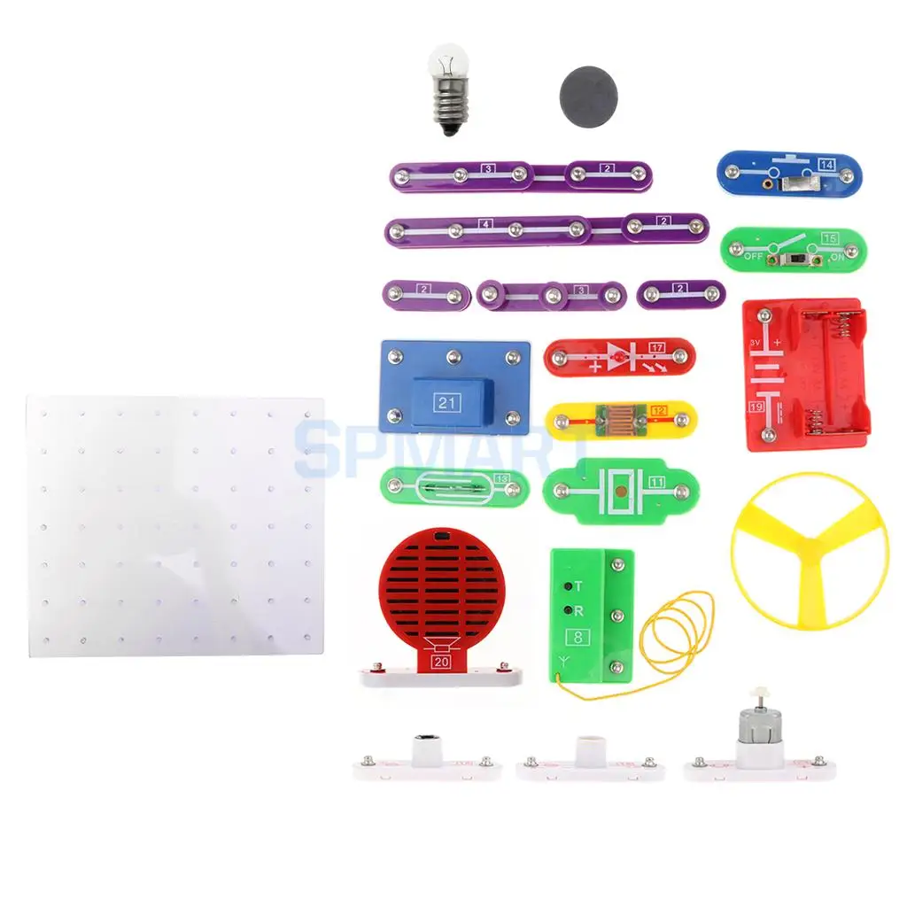 

W-335 Electronics Exploration Kit DIY Building Blocks Kids Science Learning Toy | 335 Projects | English Manual | 25 Pieces |