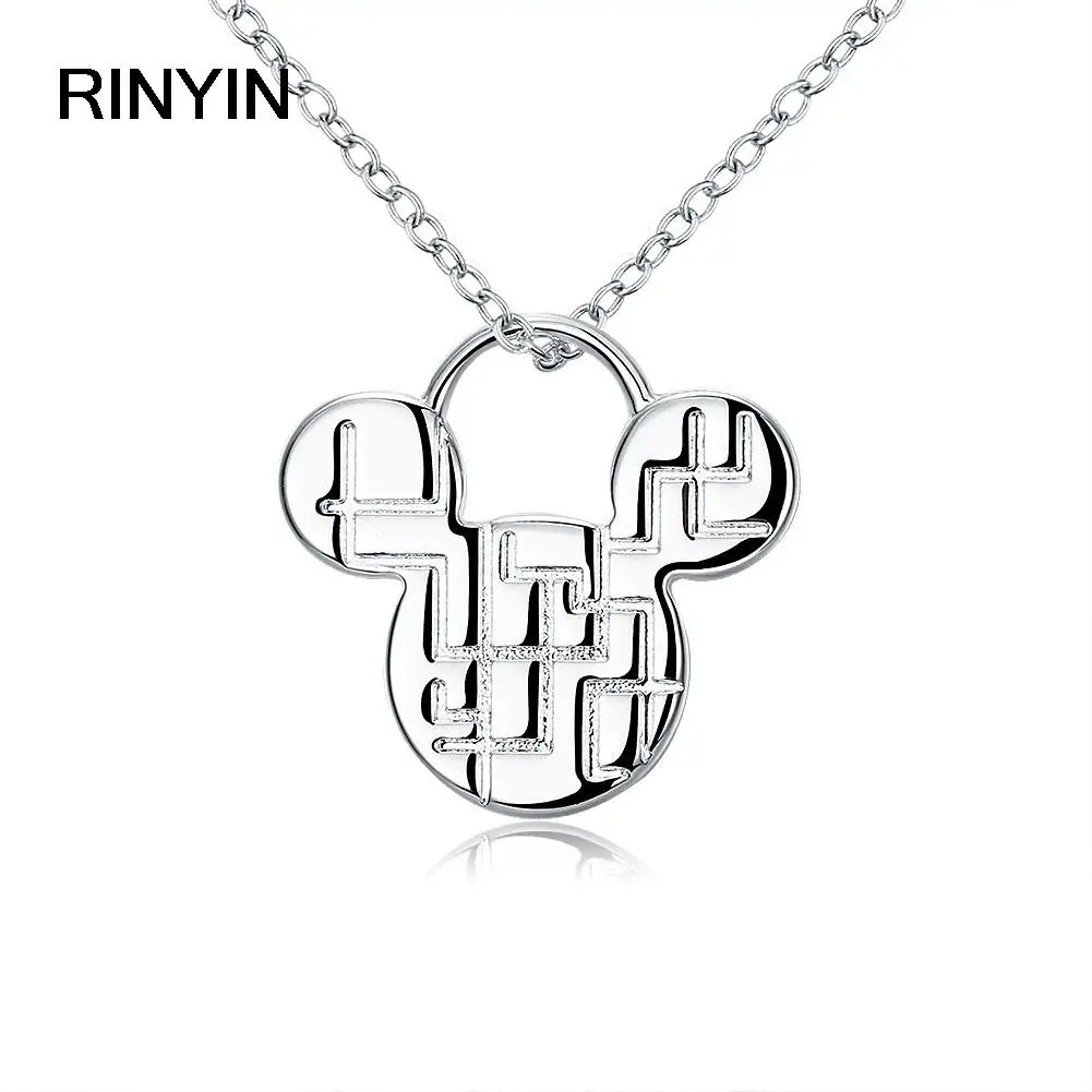 

Plated Silver Fashion Jewelry Pendant Necklace, Plated Silver Necklace Micky Pendant Necklace KDP159 lowe nzqo