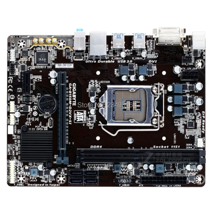 Для Gigabyte GA-B150M-D2VX-SI оригинальная материнская плата DDR4 LGA 1151 B150M-D2VX-SI 14NM CPU USB2.0 USB3.0 B150 |