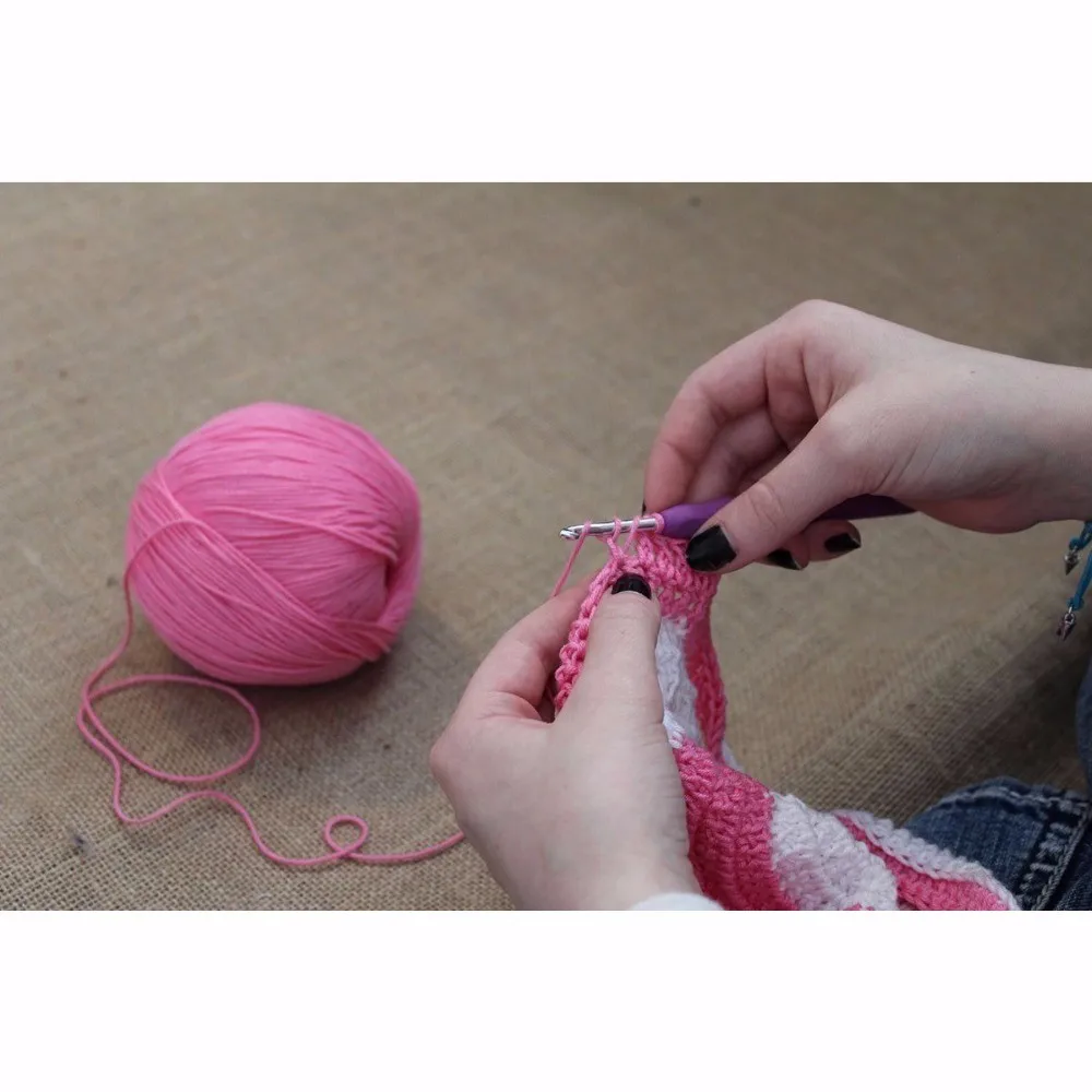 9//11//12Pcs Aluminium Crochet Aiguille à Ttricoter Tricot Laine Needle Hook