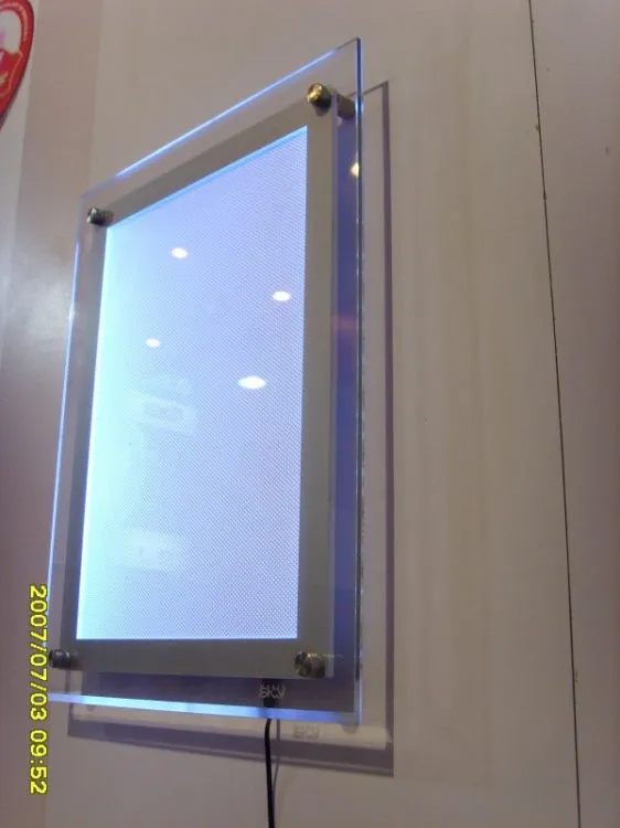 Caixa de Luz de Acrílico Acrílico sem Moldura Vitrine de Publicidade Levou sem Moldura Snap Quadro da Marca 5 China led advertising light Suppliers