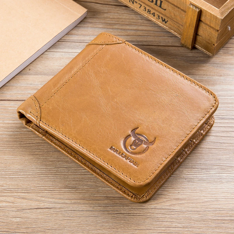 Bullcaptain Men Classic Trifold Wallet