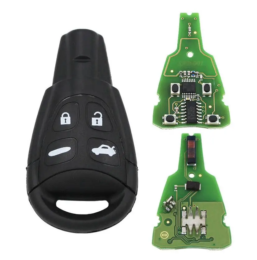 

4 Buttons Remote Key Fob 433Mhz PCF7946AT Fit For SAAB 9-3 9-5 FCC:LTQSAAM433TX