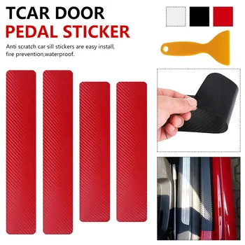 

Car Film Door Sill Scuff Carbon Fiber Threshold Vinyl Stickers Anti Scratch Protective Film Multifunctional Car Stickers