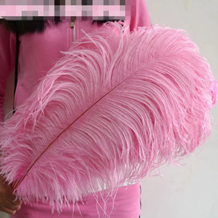 Wholesale free shipping high quality 10pcs natural Pink ostrich feather
