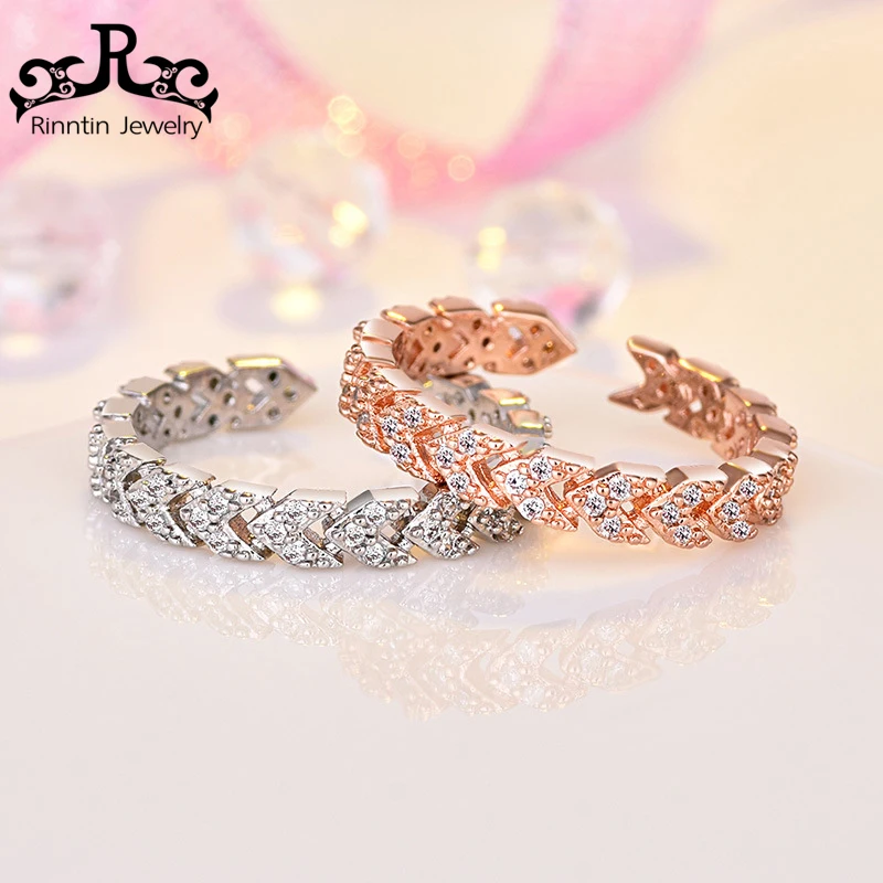 

ORSA JEWELS 2019 Women Man adjustable Ring with AAA CUbic Zircon 2 Color Rings for Male Female Fashion Jewelry RLR08