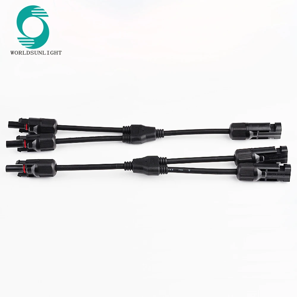

WSPVY2 Male To Female MC4 T and Y Type branch Solar Panel Cable Connector For Solar Power System
