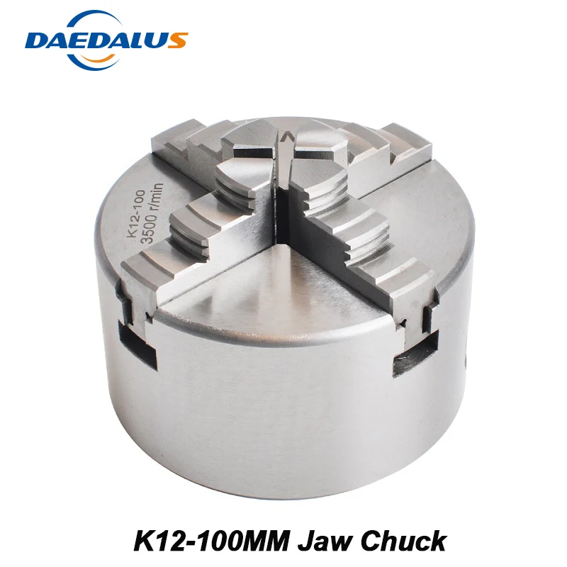 

K12-100 Lathe Chuck 4 Jaw Self Centering Hardened Reversible Tool 100MM Lathe Tools For Milling Machine With Wrench Screws