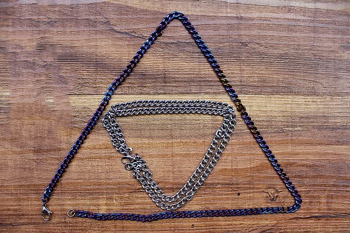 Бесшовное титановое ожерелье джинсовое Ожерелье Подвеска для собаки цепь Edc чистый титановый материал плавно сделанный