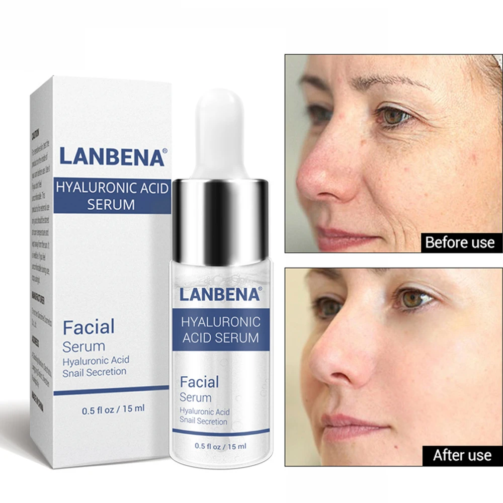 

LANBENA Hyaluronic Acid Serum Snail Essence Face Cream Moisturizing Acne Treatment Skin Care Repair Whitening AntiAnging Winkles