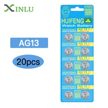 Navio de RU 20 pcs AG13 G13 LR44 SR44SW SP76 L1154 RW82 RW42 357A baterias de relógio da pilha da tecla da bateria da moeda