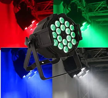 

12 pz/lotto, led par 18x12w rgbw 4in1 quad led par puo par64 led spotlight proiettore dj wash illuminazione della fase luce luce