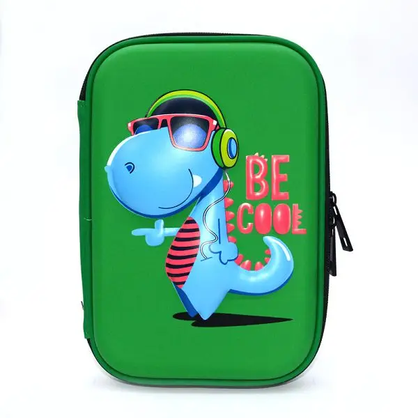 Pencil Case School EVA Trousse Scolaire Stylo Box Cute Unicorn Kawaii Astucci Estuches Lapices Etui Pennen Girls Stationery - Цвет: Green crocodile mus