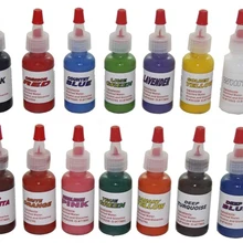 14 шт Перманентный макияж чернила пигмент татуировки 15 мл/бутылка Косметическая ручная живопись тела поставка