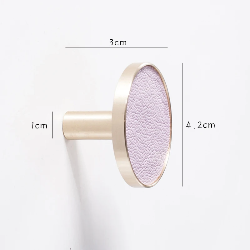 Мебель крючок для одежды Простой настенный, настенный мраморный крючок для раковины, скандинавский латунный крючок для крыльца крюк для шкафчика - Цвет: Purple diameter 4cm