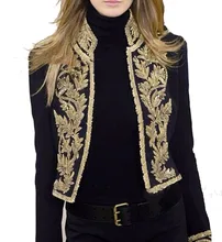 Mr.nut 2019 European and American fashion stand collar printing short small suit jacket female