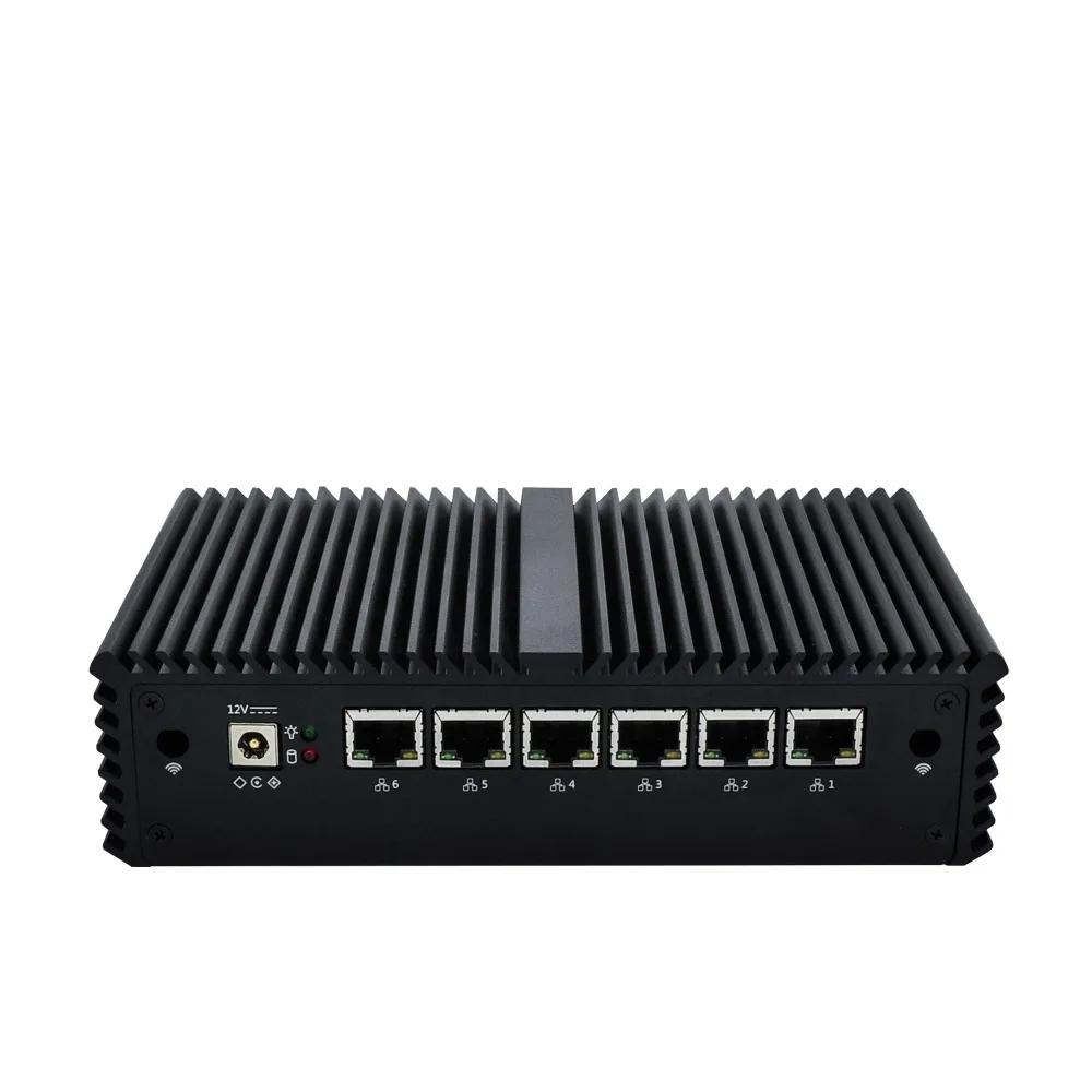 QOTOM Mini PC Q555G6 Q575G6 with 7th Core i5-7200U/i7-7500U 6 Gigabit NICs,  COM, Fanless Pfsense Sophos Untangl Firewall Router