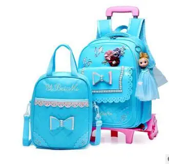 

Pu School Trolley Backpacks Bags Children School Bag With Wheels For Girl Kids Luggage Rolling Bags Wheeled Backpacks For Girls