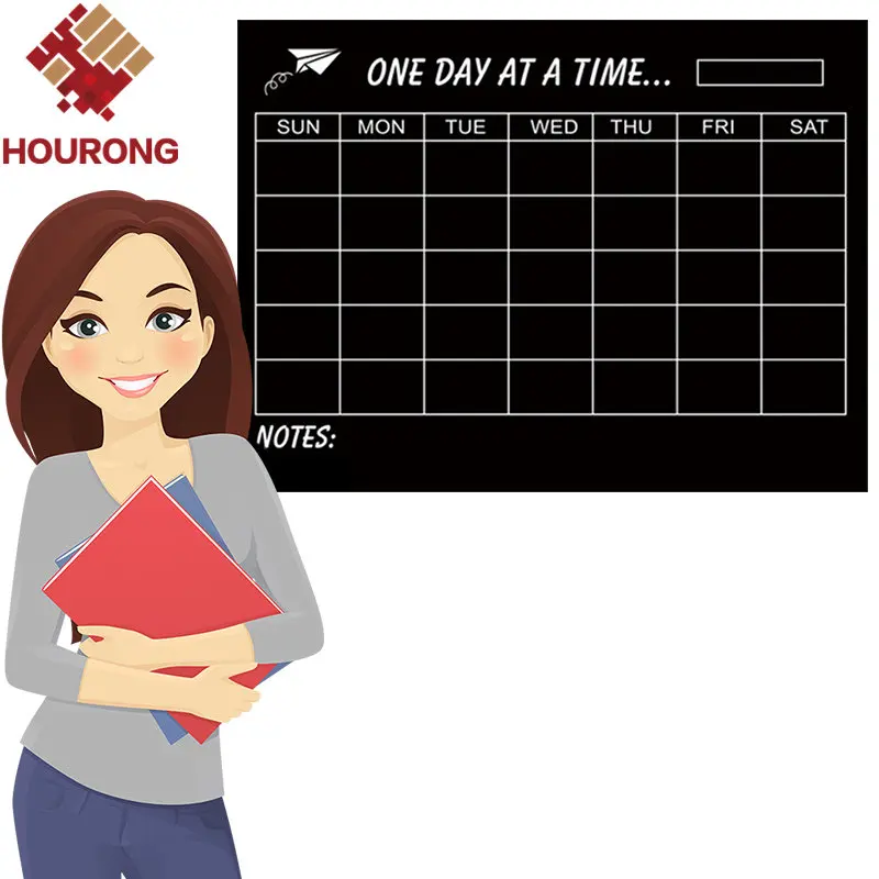 

1Pc PVC Week Month Planner Blackboard Wall Stickers Office Home Decorations House Decor Living Room Chalkboard Wall Art Decals