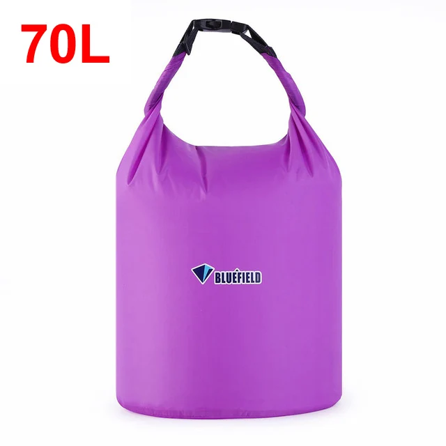 5 цветов Портативный 40L 70L Водонепроницаемый открытый мешок хранения сухой мешок для каноэ Байдарка Рафтинг Спорт туристическое снаряжение travel kit - Цвет: 70L Purple