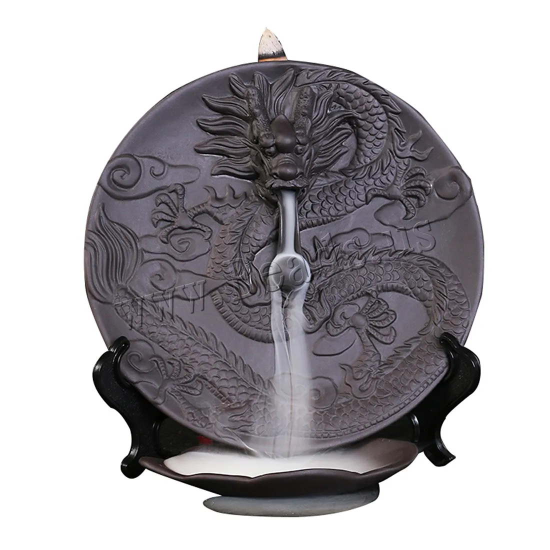 Ceramic Dragon Backflow Incense Burner Creative Home Decor Smoke Waterfall Incense Holder Censer With 10pcs Incense Cones