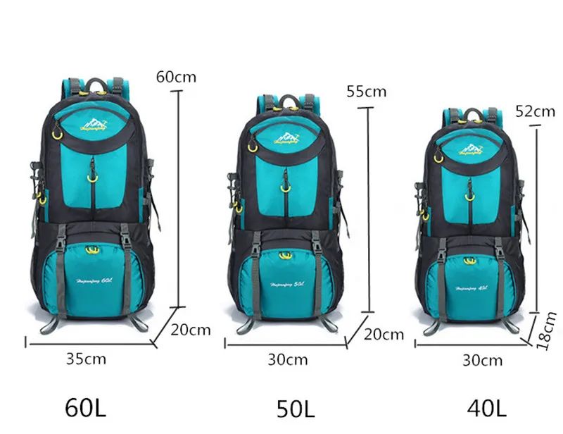 40 L/50L/60L mochila de gran capacidad de moda para hombre mochila de viaje impermeable bolsas multifuncionales mochilas de ordenador portátil para hombre mochila