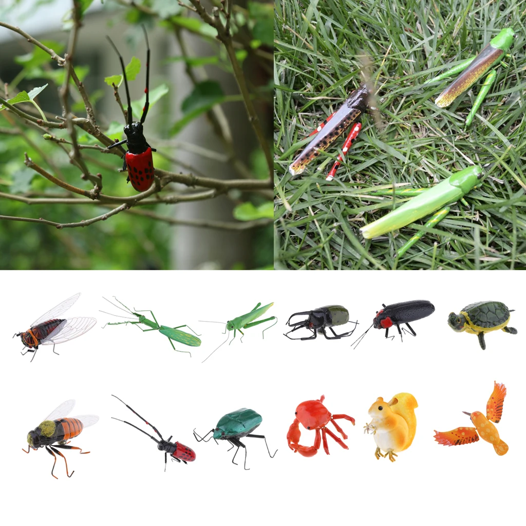 Fly Fishing 1pcs Bumble Bee Grasshopper Chub Beetle Dry Flies Realistic Insect Lure for Lure Kit Home Garden Decoration 