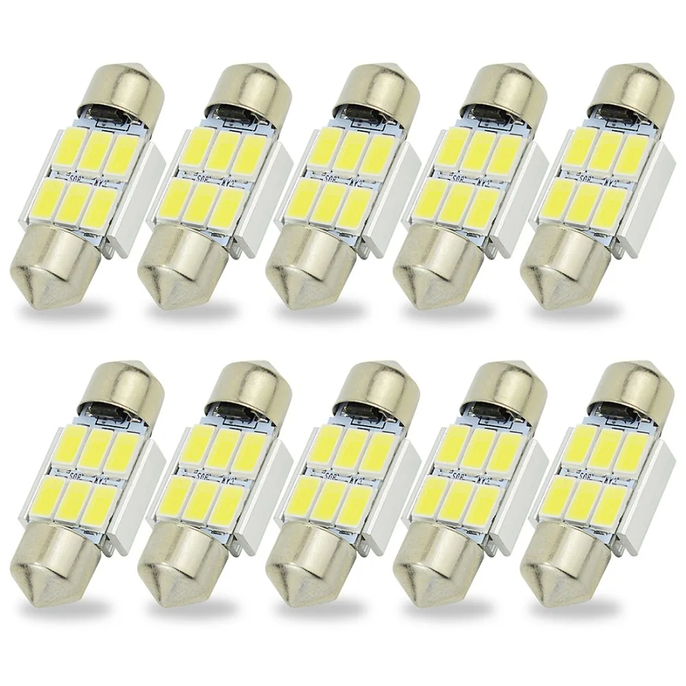 Safego 4x светодиодная гирлянда 31 мм C5W 36 мм светодиодный canbus 6SMD 42 мм светодиодный 9 SMD 5630 интерьер автомобильного салона Лампа фонарь освещения номерного знака лампы для чтения