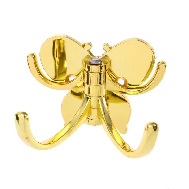Swivel Coat Hook Folding Heavy Duty Swing Arm Butterfly Shaped Hook Wall Mounted Hanger for