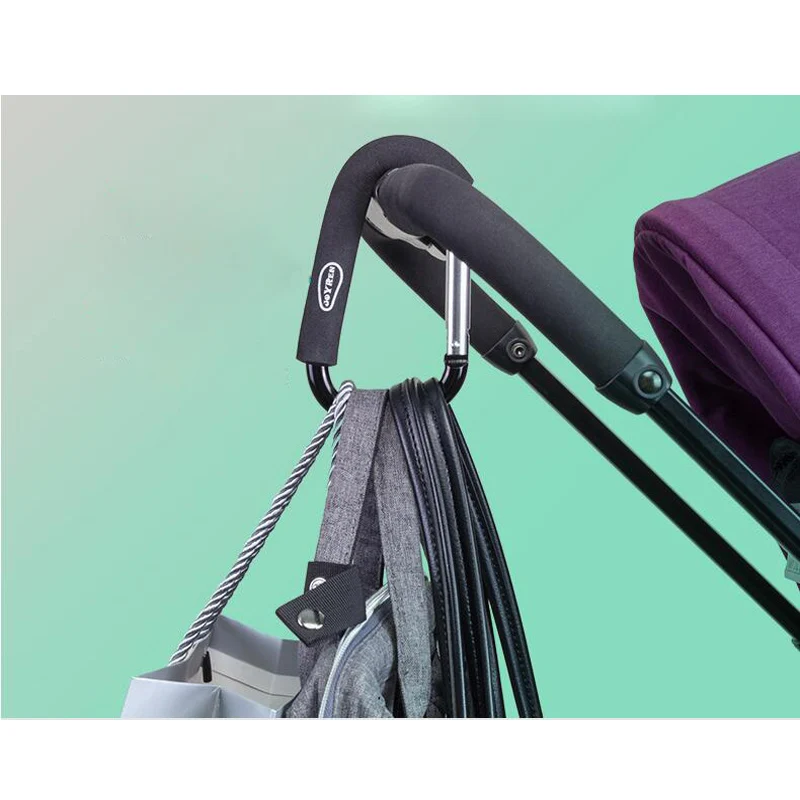 

1pcs Baby Stroller Hooks shopping hook Accessories D shape Prams Hanger Baby Carriage High Quality Aluminum Alloy Bear 3kgs