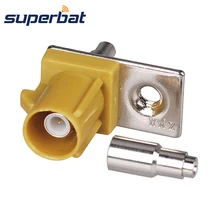 Superbat антенный разъем Fakra прямой штекер мужского типа для желтого автомобиля GSM радио 50 Ом с IF для 1,13 мм, 1,37 мм, RG178 кабель