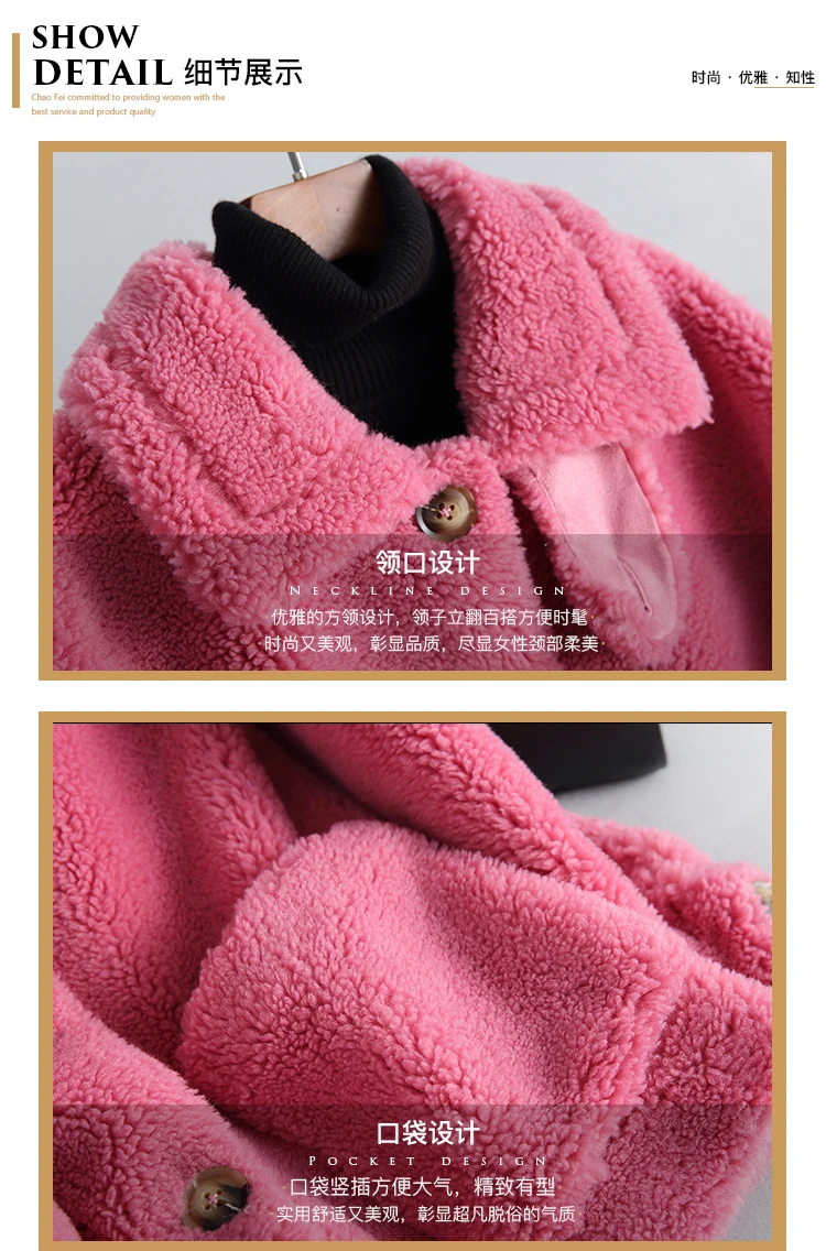 Зимнее плотное теплое пальто с имитацией овечьей шерсти, стриженый мех, женское комбинированное меховое короткое пальто с карманами wq2363, Прямая поставка с фабрики