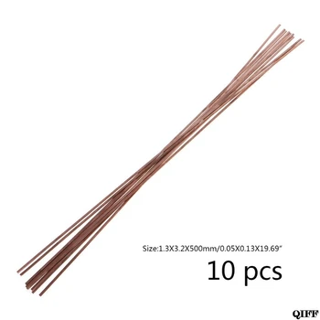 

10pcs 1.2X3.2X500mm Flat Silver Electrode Low Temperature Phosphor Copper Welding Rods HL201 Selffluxing Brazing Alloy Soldering