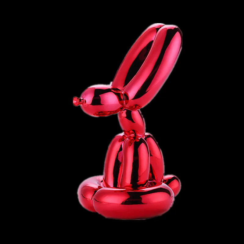 Нордическая абстрактная фигурка собаки из смолы, статуя кролика, украшение дома, аксессуары подарок на Рождество R1014 - Цвет: Красный