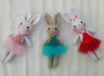 

crochet toys amigurumi rattle bunny number SQ0027