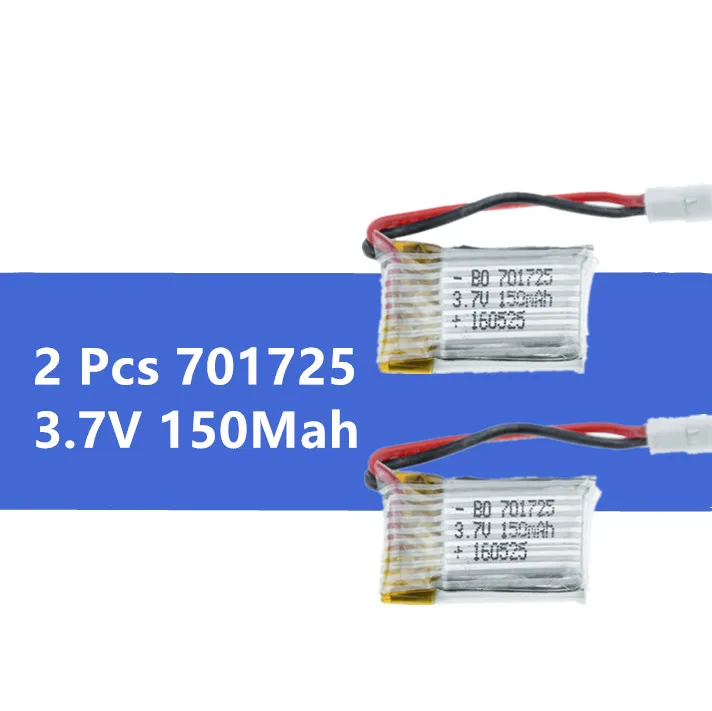 

2pcs New Eachine CG023 Mini RC Quadcopter Spare Parts 3.7V 150 mAh Battery JJRC H8 syma X2 Nihui U207 H2