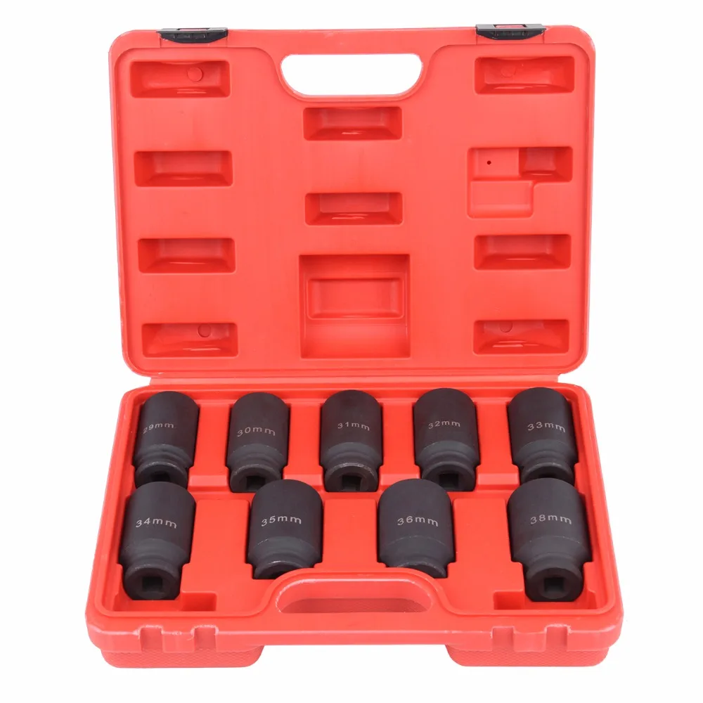 Alloy Steel Driver Hub Nut Socket Set 34 35 36 38mm sockets and 1/2in Drive Sockets 6 ptin