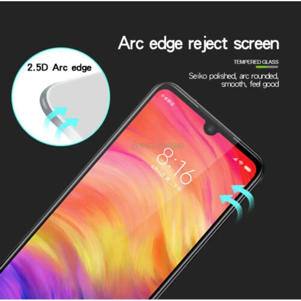 9D протектор экрана закаленное стекло для Xiaomi Redmi 7 Note Pro Полное покрытие Передняя