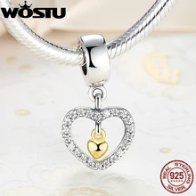 925 siempre en mi corazón charm fit pandora original pulsera de colgantes auténtica joyería de moda de regalo de navidad