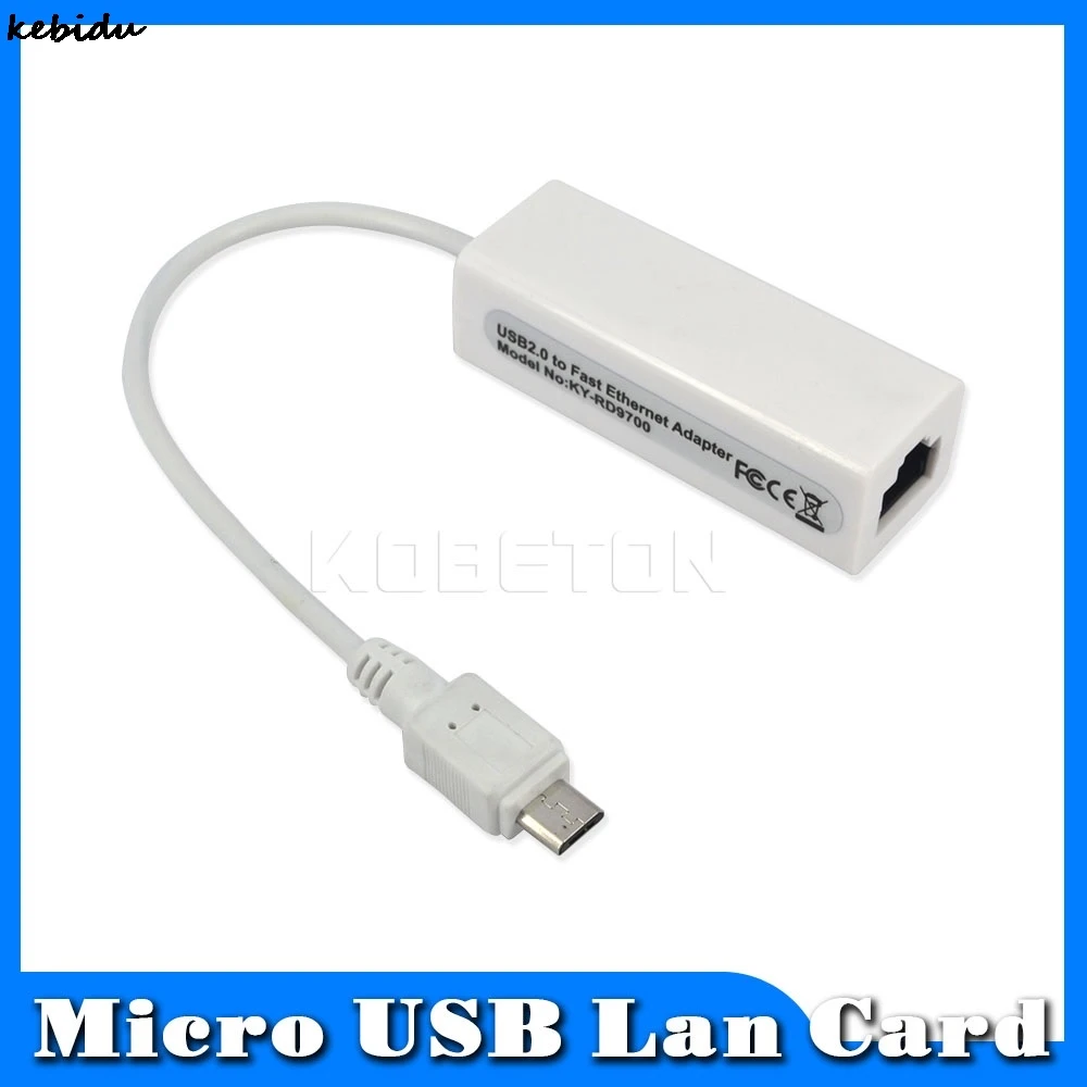 Kebidu Micro USB 2 0 концентратор 10/100 Мб RJ45 LAN адаптер Проводная сетевая карта для Win7 Android