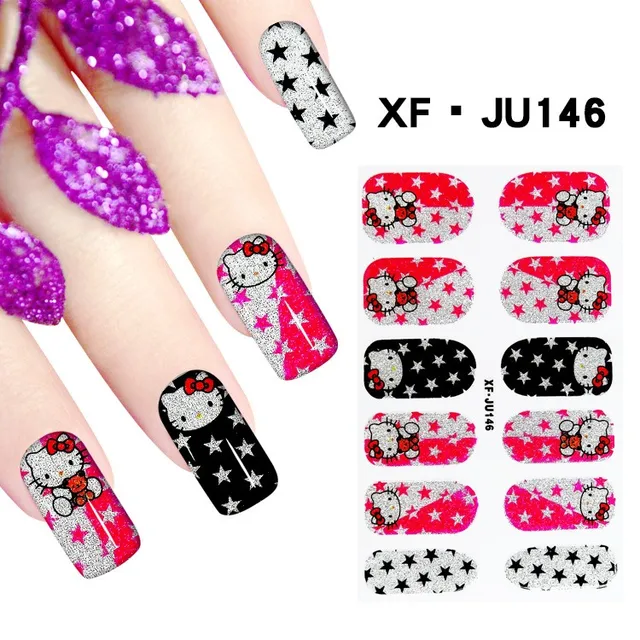 Buy 5pcs Self Adhesive 12 fingers Full Nail Art