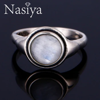 

Nasiya Luxury Vintage Moonstone Rings Solid Silver Jewelry Gemstones Rings For Women Anniversary Wholesale Dropshipping
