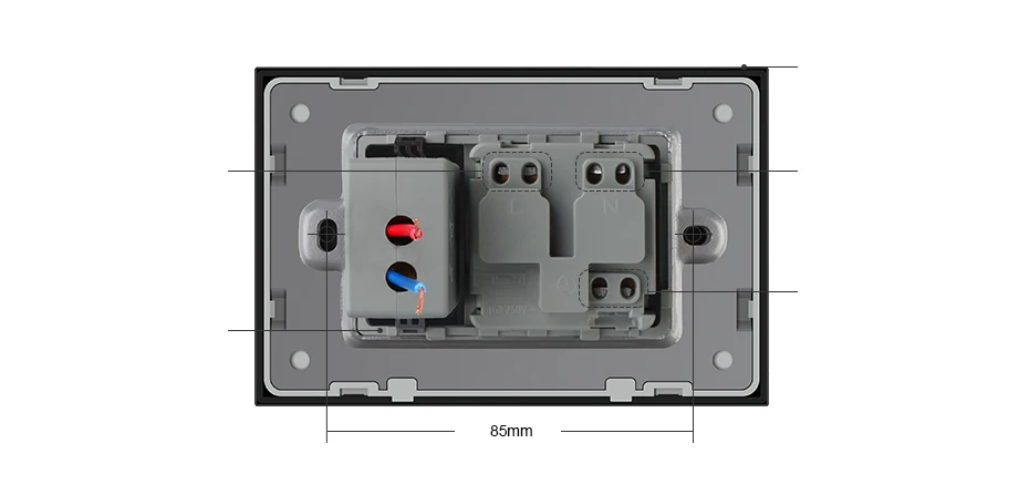 Livolo розетка с Usb зарядным устройством, белая/черная кристальная стеклянная панель, AC 250V16A настенная розетка, VL-C9C1IL1U-11/12