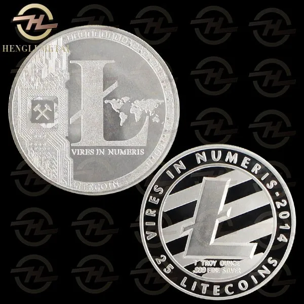1 OZ Pure .999 Silver Plated 25 LTC Physical Litecoin Medallion coin Similar Bitcoin dogecoin Souvenir Commemorative coin (3)