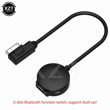 Bluetooth AUX приемник кабель с USB адаптером для VW Audi A4 A5 A6 Q5 Q7 аудио медиа Для AMI MDI интерфейс Поддержка u диск