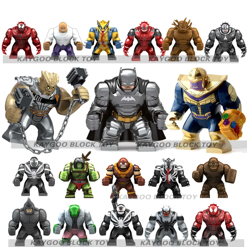 

Super Heroes Avengers Sale Large big size Anti Venom Deadpool Riot CarnageThanos Hulk Ironman Building Blocks Toys for children